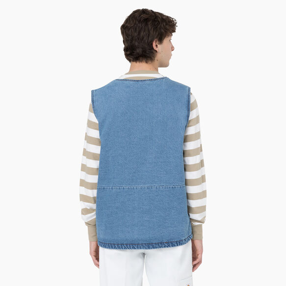 Denim Zip Front Vest - Light Denim &#40;LTD&#41;