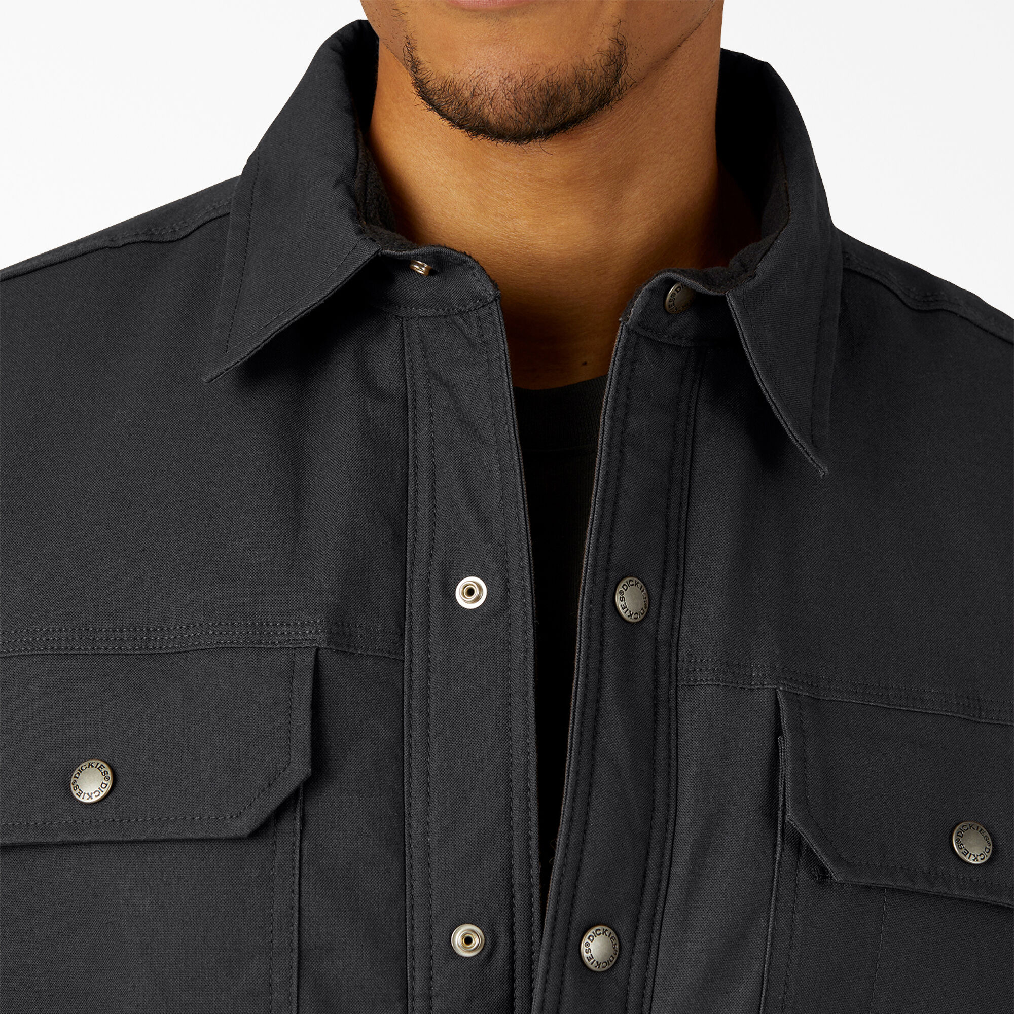 Dickies men's twill polar fleece lined hotsell shirt jacket