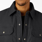 Water Repellent Fleece-Lined Duck Shirt Jacket - Black &#40;BK&#41;
