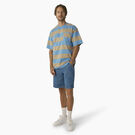 Relaxed Fit Striped Pocket T-Shirt - Azure Blue/Desert Sand Stripe &#40;AST&#41;