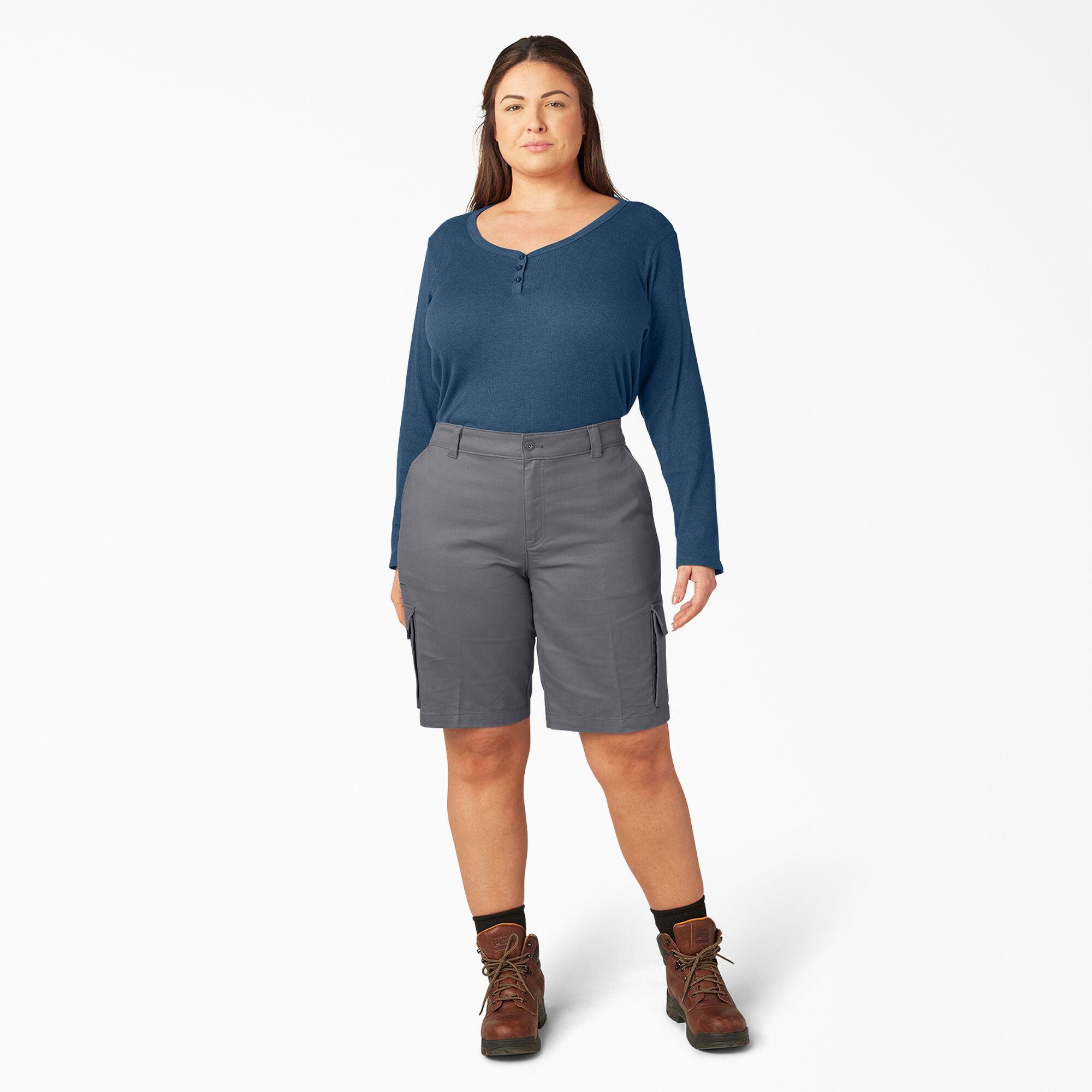 Ladies plus size cargo shorts top