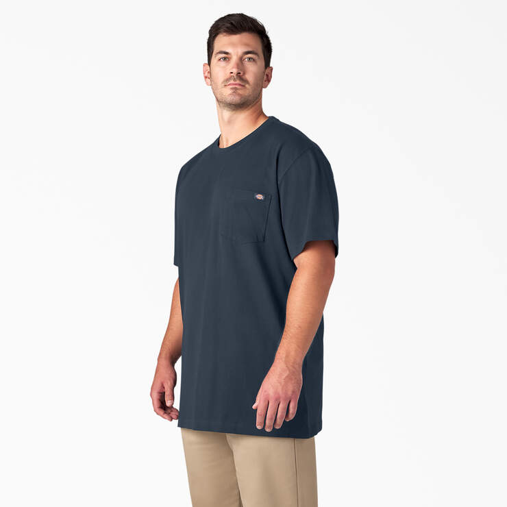 Heavyweight Short Sleeve Pocket T-Shirt - Dark Navy (DN) image number 6