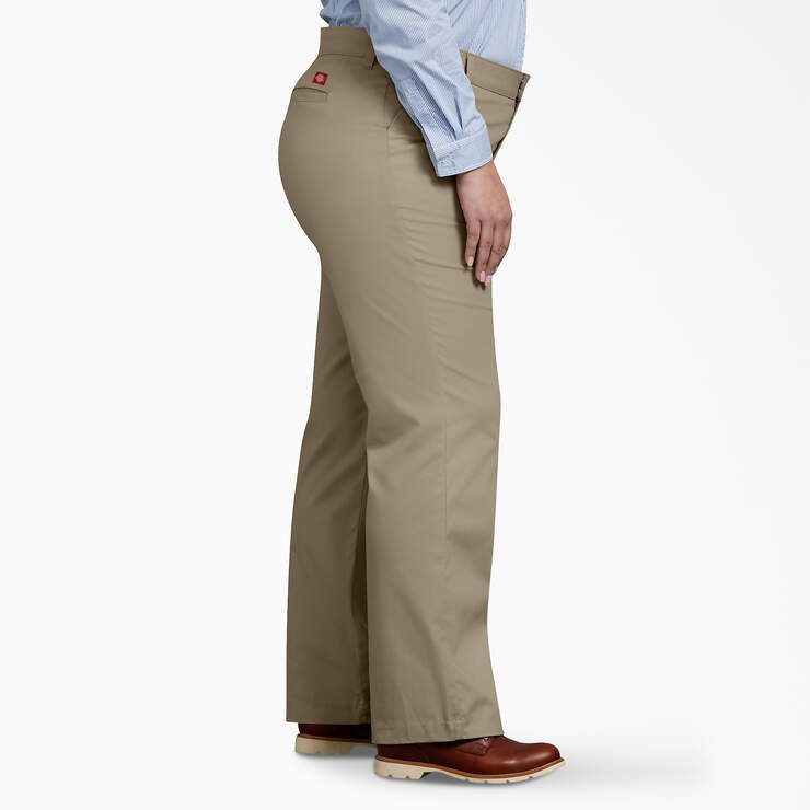 Women's Plus FLEX Relaxed Fit Pants - Desert Sand (DS) image number 3