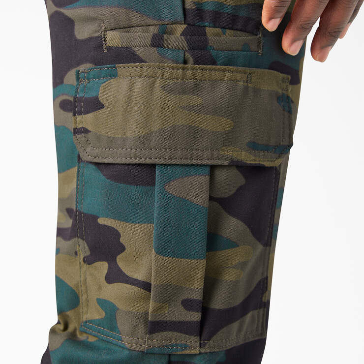 Slim Fit Cargo Pants - Hunter Green Camo (HRC) image number 9