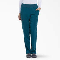 Women's EDS Essentials Tapered Leg Cargo Scrub Pants - Caribbean Blue (CRB)