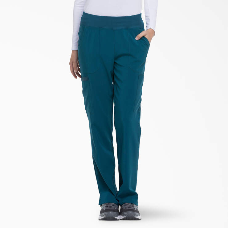 Women's EDS Essentials Tapered Leg Cargo Scrub Pants - Caribbean Blue (CRB) image number 1