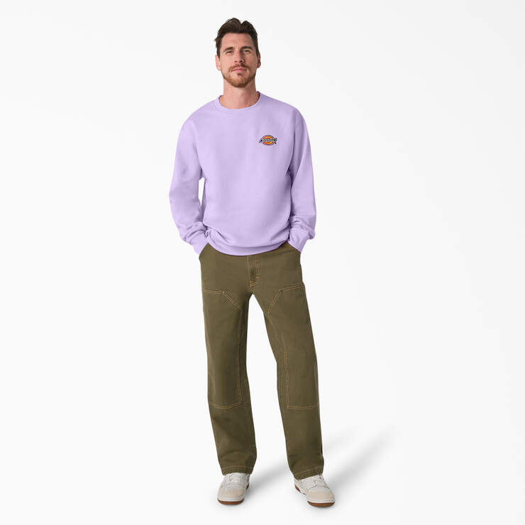 Fleece Embroidered Chest Logo Sweatshirt - Purple Rose (UR2) image number 4