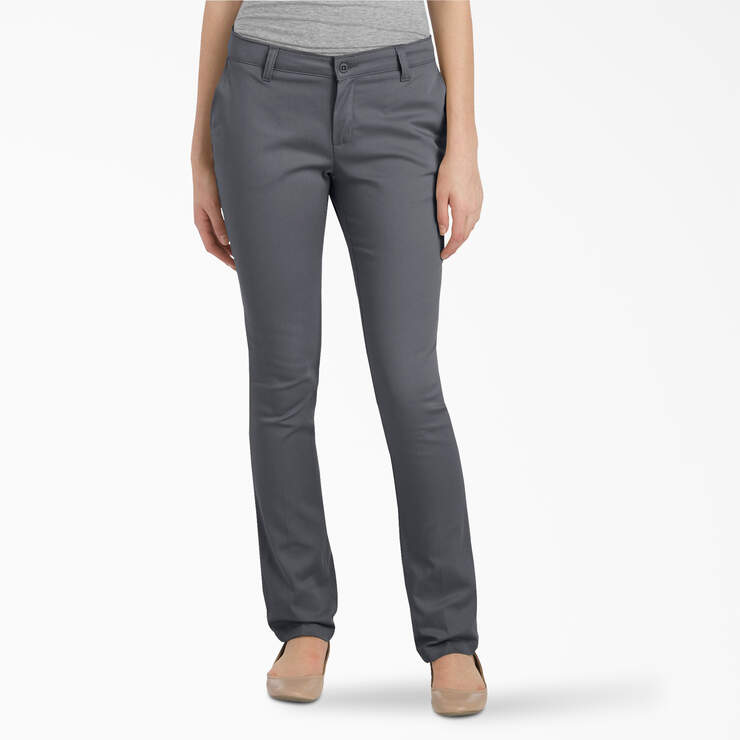 Juniors' Classic Fit Pants - Charcoal Gray (CH) image number 1