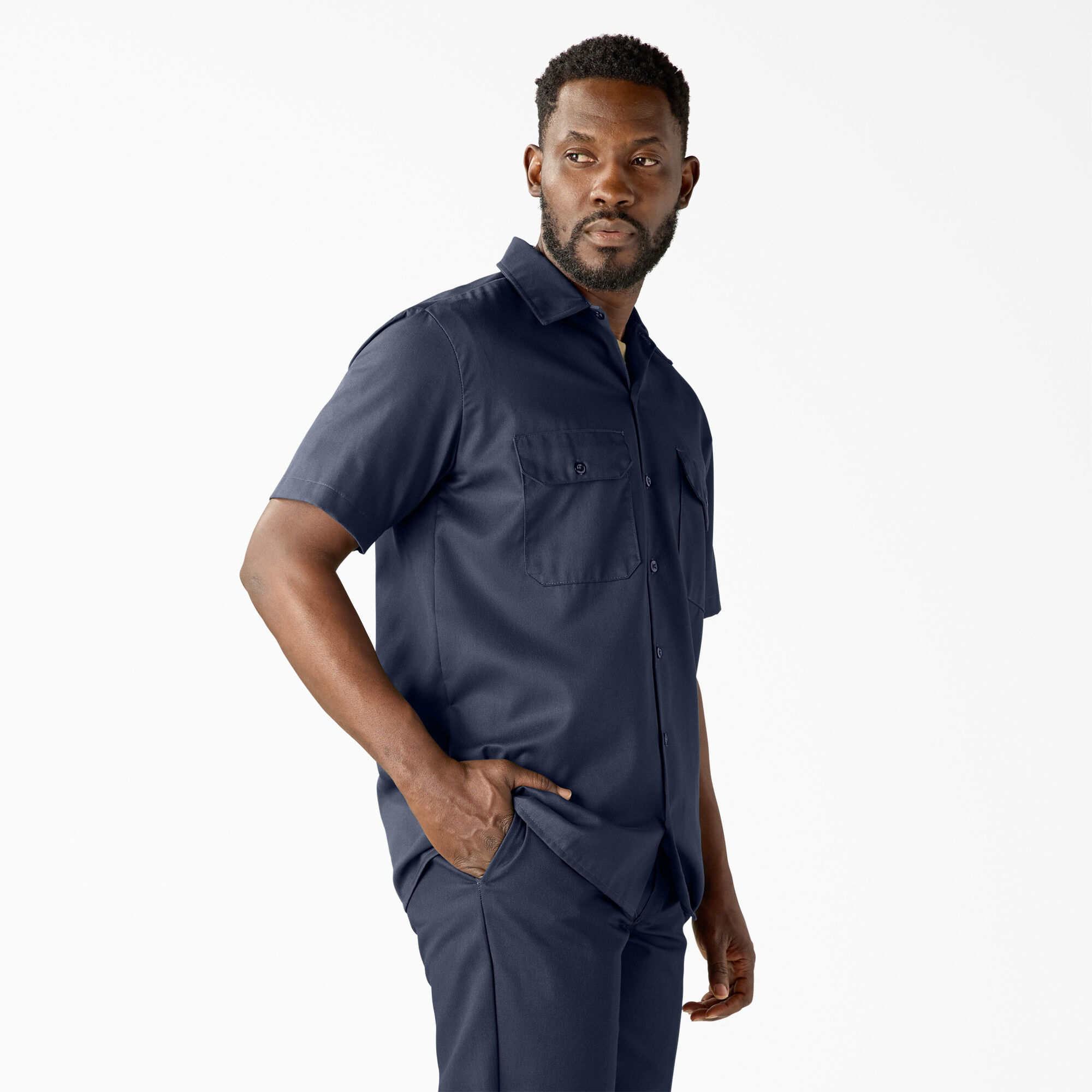 Blue hotsell dickies shirt