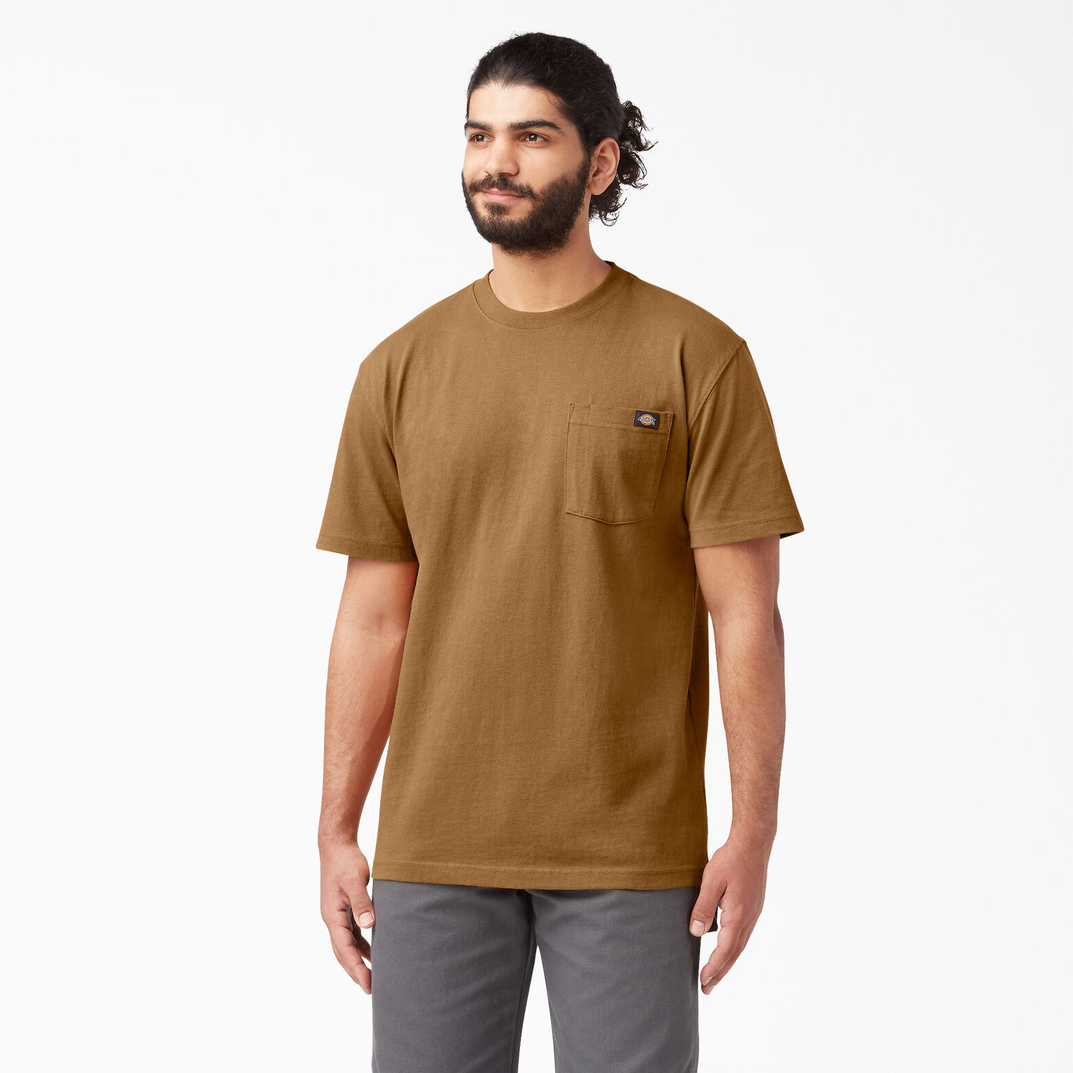 Short Sleeve Heavyweight Crew Neck T Shirt Brown Duck | Mens Shirts ...