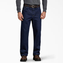 Relaxed Straight Fit 5-Pocket Denim Jeans - Rinsed Indigo Blue &#40;RNB&#41;