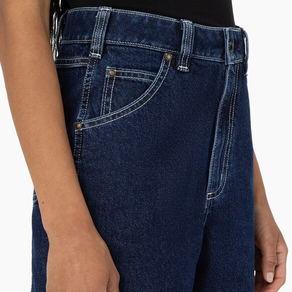 Women&#39;s Denim Carpenter Shorts, 5&quot; - Stonewashed Indigo Blue &#40;SNB&#41;