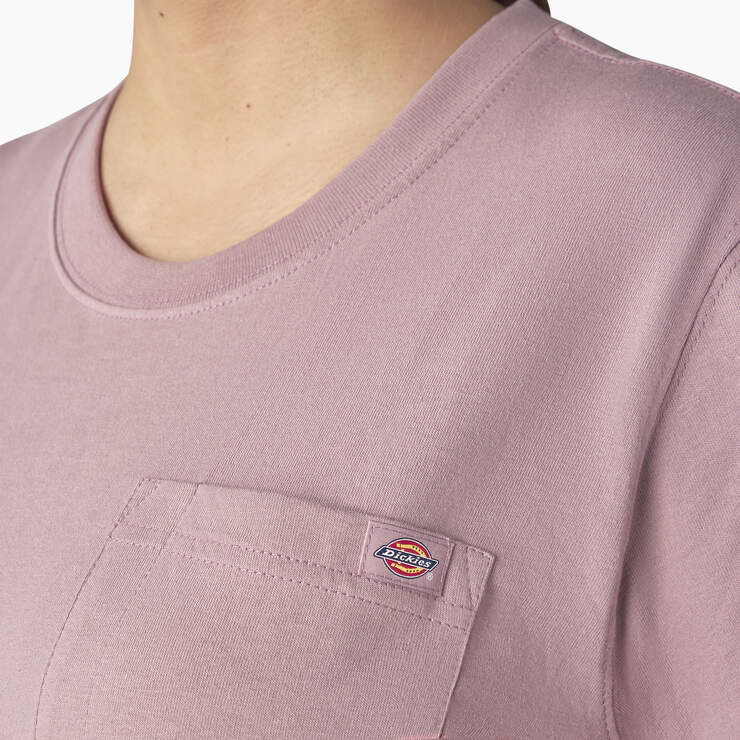 Women's Plus Heavyweight Short Sleeve Pocket T-Shirt - Lilac (LC) image number 7