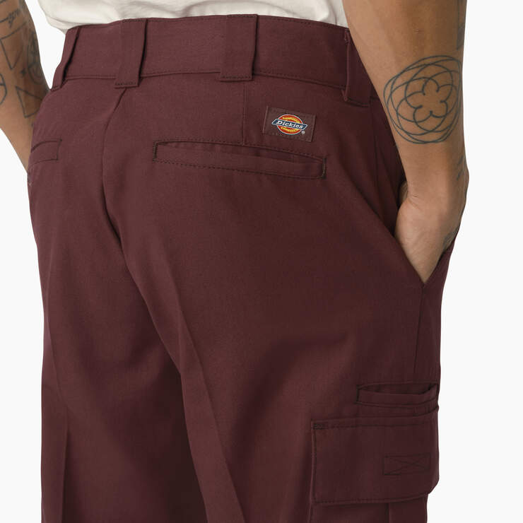 Regular Fit Cargo Pants - Wine w/ Contrast Stitching (CSW) image number 7