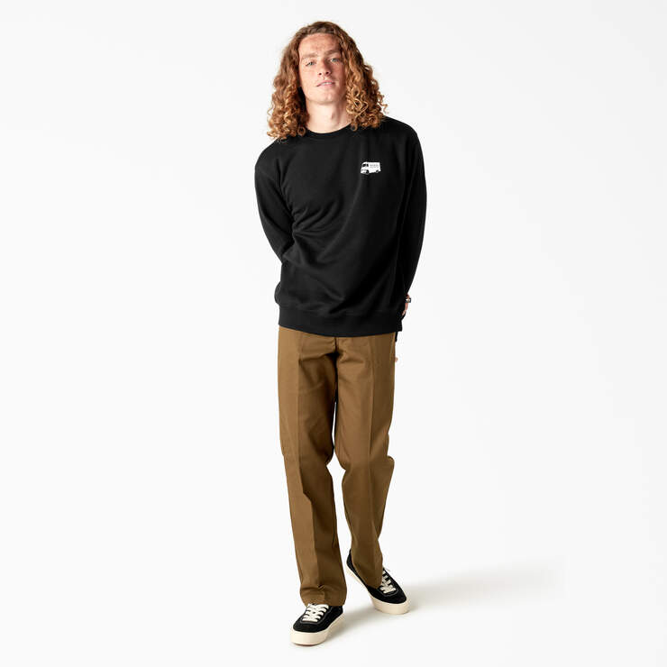Dickies Skateboarding Pool Drainage Graphic Sweatshirt - Black (KBK) image number 4