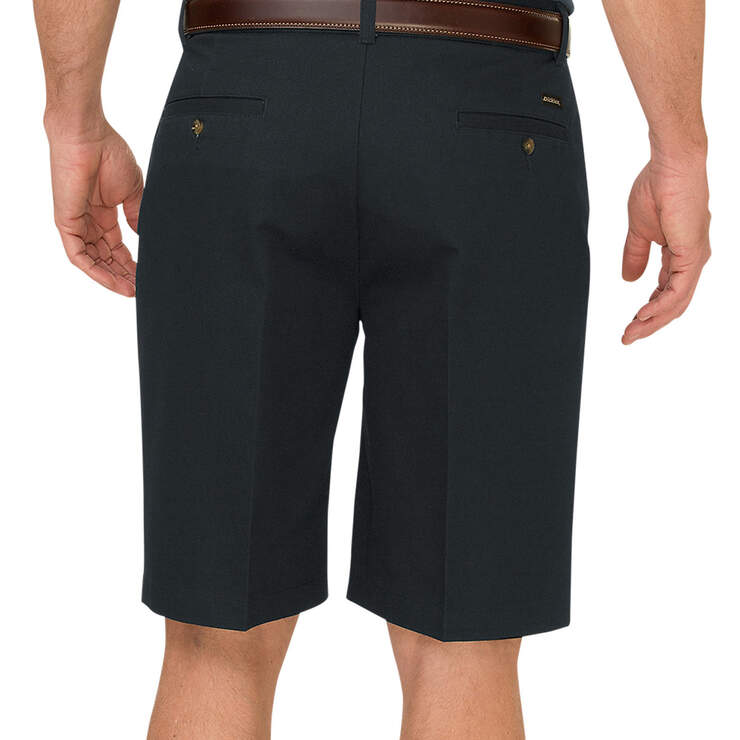 Dickies KHAKI 10" Relaxed Fit Pleated Front Short - Rinsed Black (RBK) image number 2
