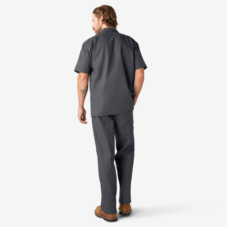 Short Sleeve Work Shirt - Charcoal Gray (CH) image number 10