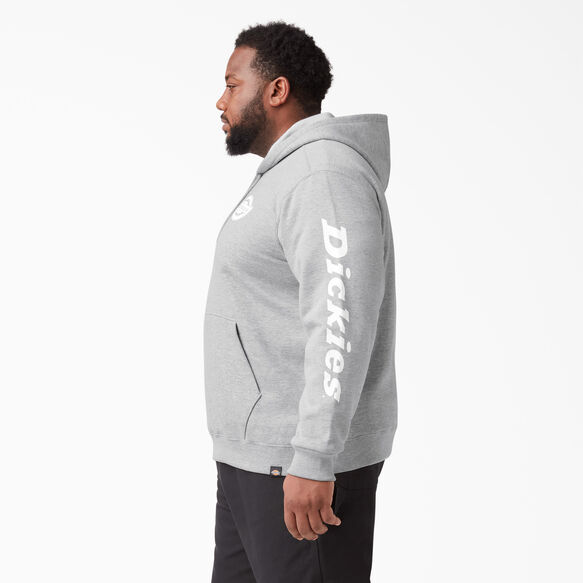 Logo Sleeve Fleece Hoodie - Heather Gray &#40;HG&#41;
