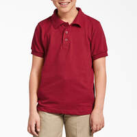 Kids' Piqué Short Sleeve Polo, 4-20 - English Red (ER)