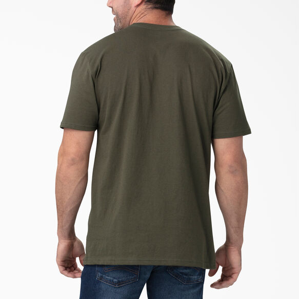 Short Sleeve Relaxed Fit Graphic T-Shirt - Dark Green &#40;GC&#41;