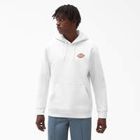 Fleece Embroidered Chest Logo Hoodie - White (WH)