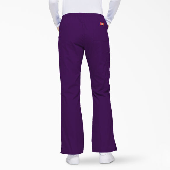 Women&#39;s EDS Signature Flare Leg Cargo Scrub Pants - Purple Eggplant &#40;EGG&#41;