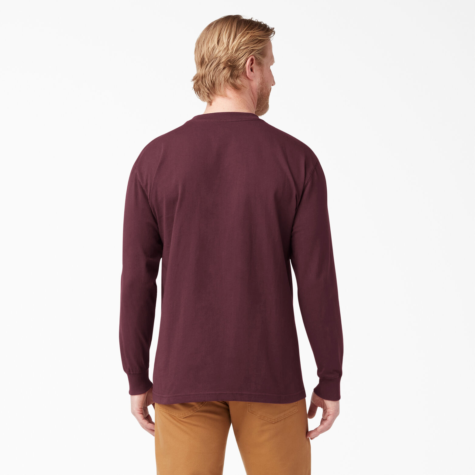 Long Sleeve T Shirt For Men Burgundy S Dickies
