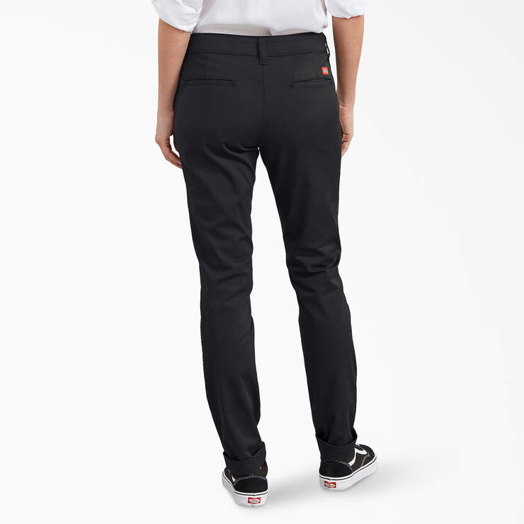 Women's Slim Fit Pants - Rinsed Black (RBK) image number 2