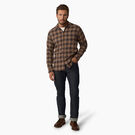 Dickies 1922 Long Sleeve Shirt - Rinsed Khaki and Gray Plaid &#40;RXKY&#41;