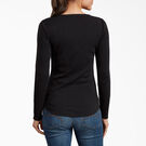 Women&#39;s Henley Long Sleeve Shirt - Black &#40;KBK&#41;