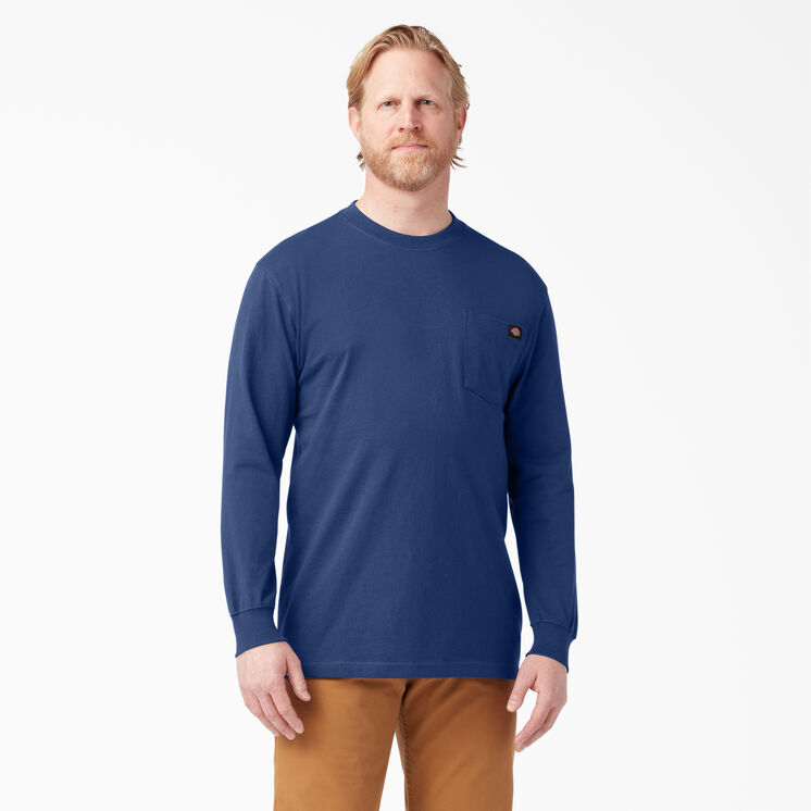 Heavyweight Long Sleeve Pocket T-Shirt - Deep Blue &#40;EL&#41;
