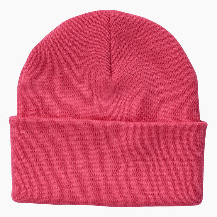 Breast Cancer Awareness Cuffed Knit Beanie - Pink Yarrow (N2Y) image number 2