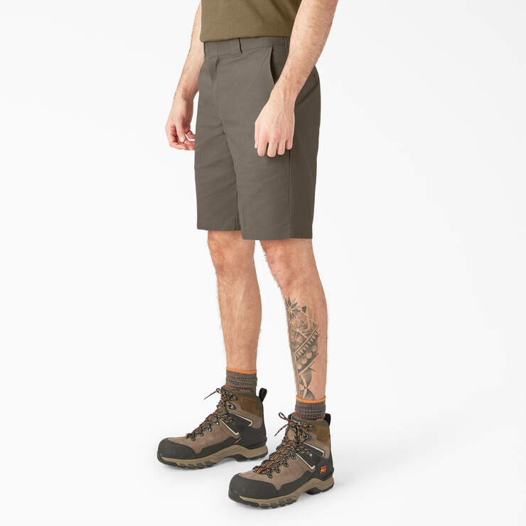 Relaxed Fit Work Shorts, 11" - Mushroom (MR1) image number 3