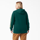 Women&#39;s Plus Heavyweight Logo Sleeve Hoodie - Forest Green &#40;FT&#41;