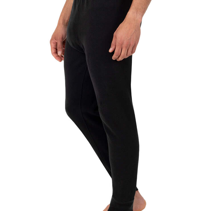 Men's Heavyweight Long Johns Thermal Underwear Bottom - Black (BK) image number 3