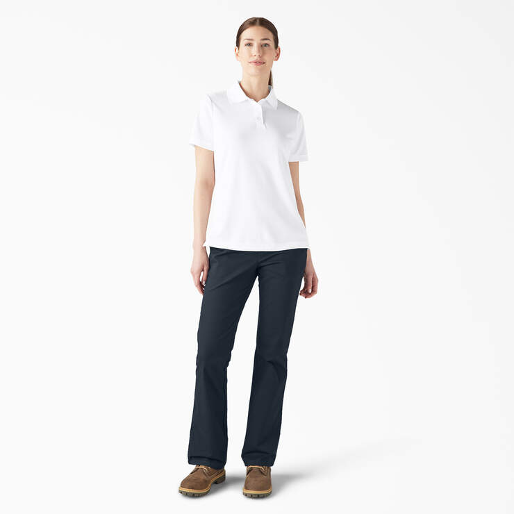 Women's Performance Polo Shirt - White (WH) image number 4