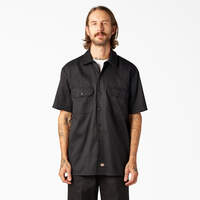 FLEX Relaxed Fit Short Sleeve Work Shirt - Black (BK)