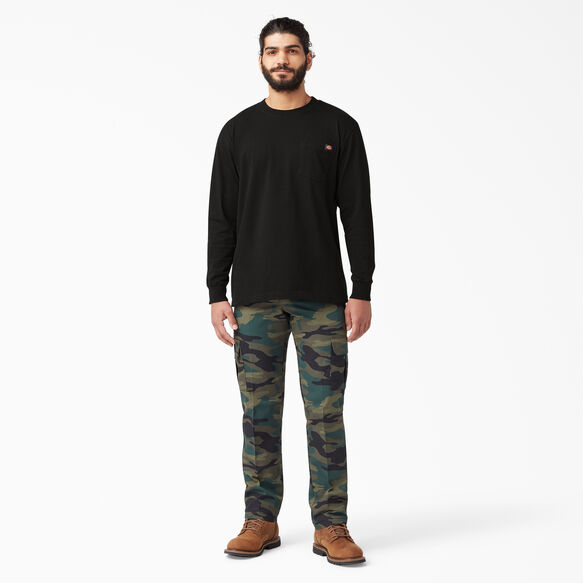 Heavyweight Long Sleeve Pocket T-Shirt - Black &#40;BK&#41;