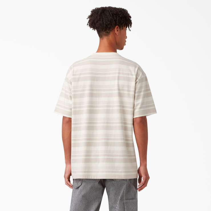 Relaxed Fit Striped Pocket T-Shirt - Cloud Stripe (L2S) image number 2