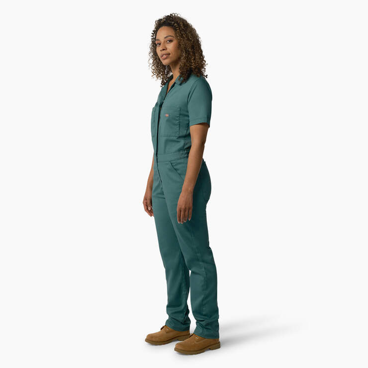 Women's FLEX Cooling Short Sleeve Coveralls - Lincoln Green (LN) image number 3