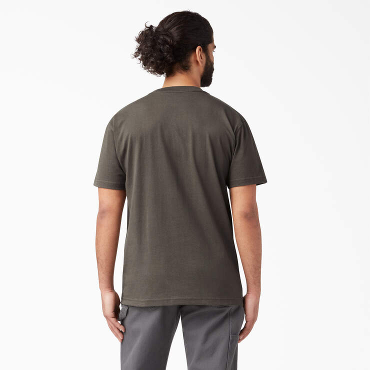 Heavyweight Short Sleeve Pocket T-Shirt - Black Olive (BV) image number 2