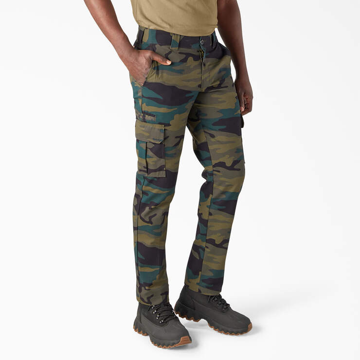 Slim Fit Cargo Pants - Hunter Green Camo (HRC) image number 4