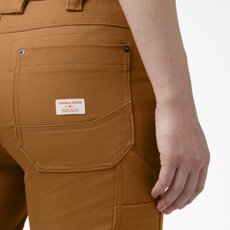 Traeger x Dickies Women's Relaxed Fit Shorts, 9" - Brown Duck (BD) image number 7