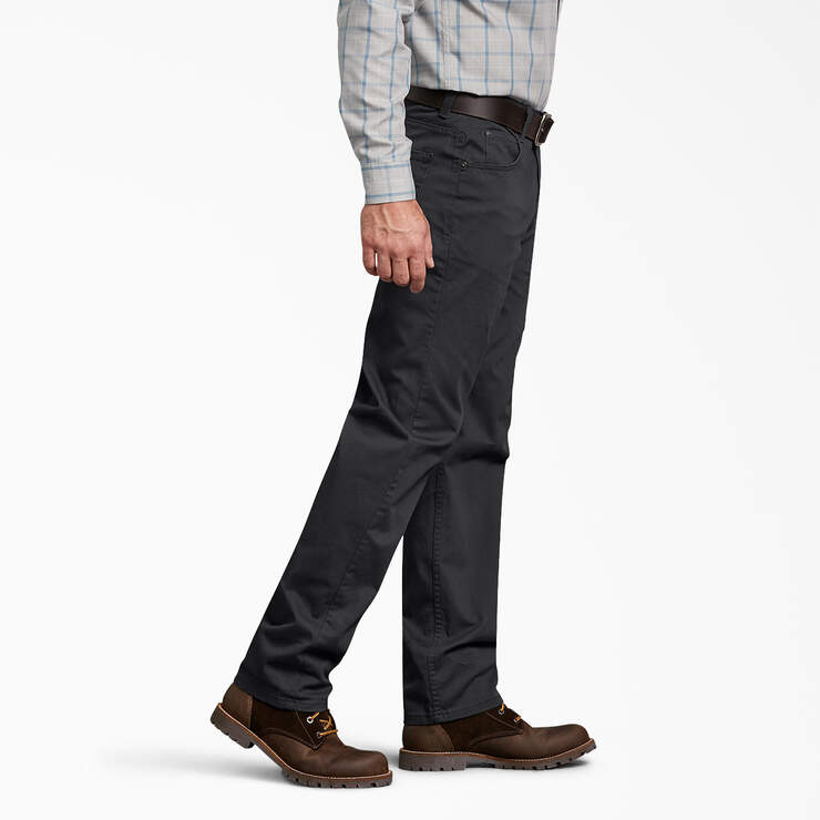 Dickies X-Series FLEX Regular Fit Straight Leg 5-Pocket Pants - Rinsed Black (RBK) image number 3