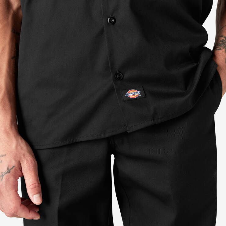 Short Sleeve Work Shirt - Black (BK) image number 15