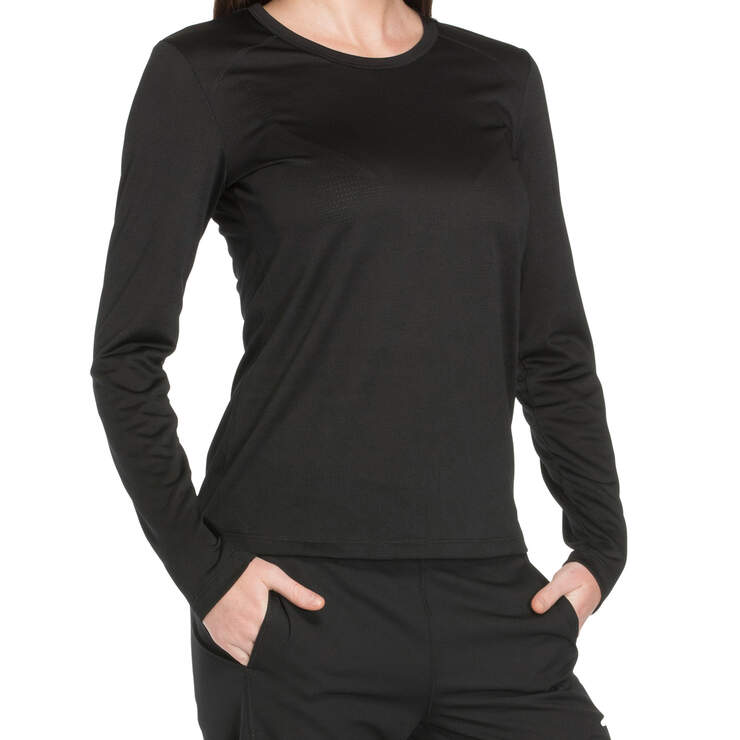 Women's Dynamix Long Sleeve Knit T-Shirt - Black (BLK) image number 4