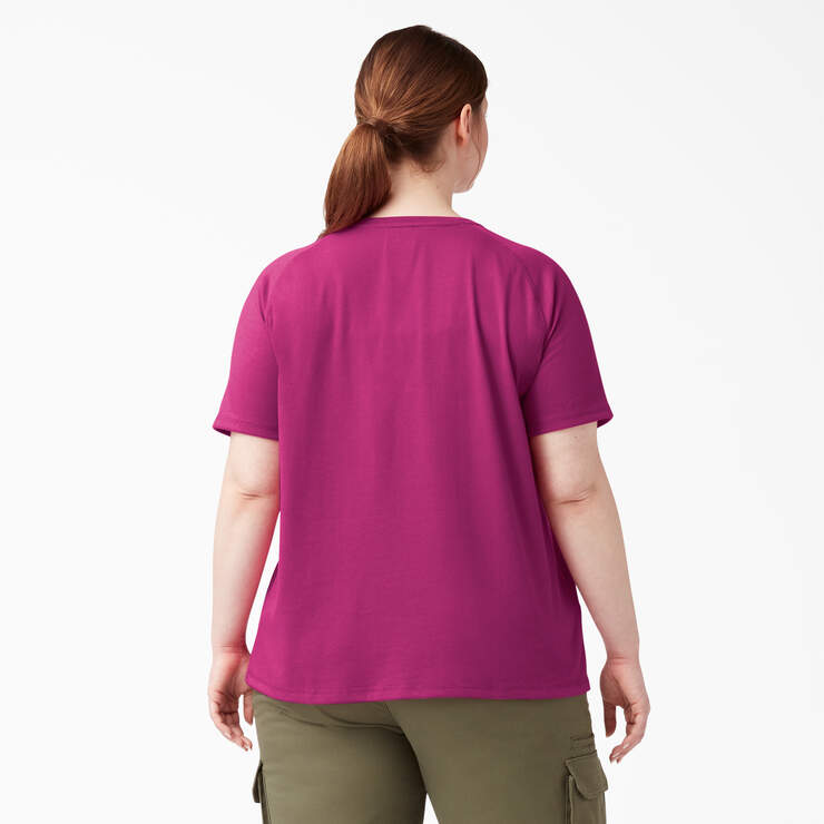 Women's Plus Cooling Short Sleeve Pocket T-Shirt - Festival Fuchsia (F2F) image number 2