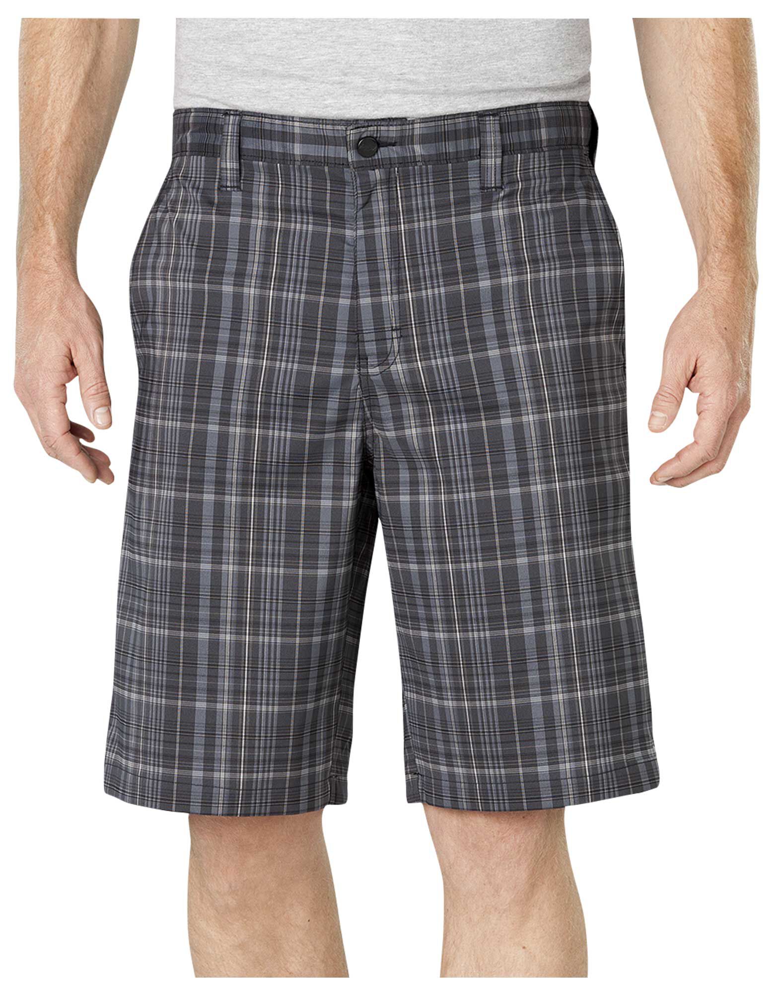 Grey plaid shorts hot sale
