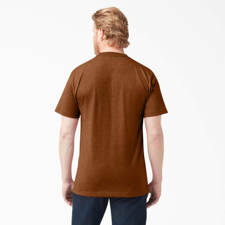 Heavyweight Heathered Short Sleeve Pocket T-Shirt - Copper Heather (EH2) image number 2