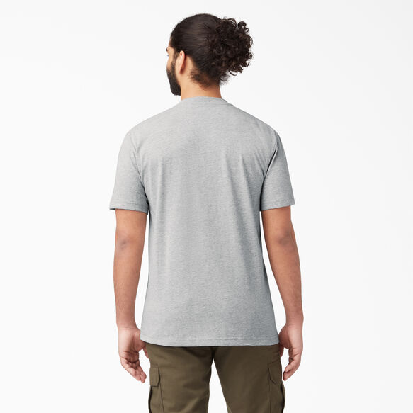 Heavyweight Short Sleeve Henley T-Shirt - Heather Gray &#40;HG&#41;